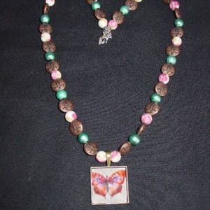 Butterfly Victorian Style Handmade Necklace